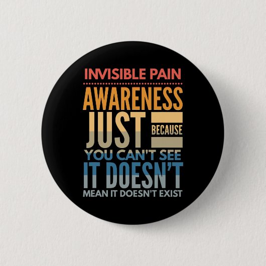 Onzichtbare pijngevoeligheid - Fibromyalgie Chroni Ronde Button 5,7 Cm (Voorkant)