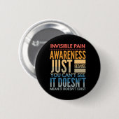 Onzichtbare pijngevoeligheid - Fibromyalgie Chroni Ronde Button 5,7 Cm (Voorkant /achterkant)