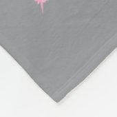 Onzichtbare Roze Eenhoorn op Grijs Fleece Deken (Hoek)