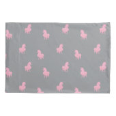 Onzichtbare Roze Eenhoorn op Grijs Kussensloop (Achterkant)