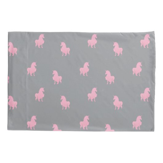 Onzichtbare Roze Eenhoorn op Grijs Kussensloop (Achterkant)