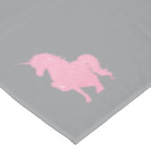 Onzichtbare Roze Eenhoorn op Grijs Tafelkleed (Gekanteld)
