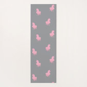 Onzichtbare Roze Eenhoorn op Grijs Yogamat (Achterkant)