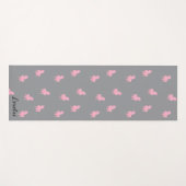 Onzichtbare Roze Eenhoorn op Grijs Yogamat (Voorkant (horizontaal))