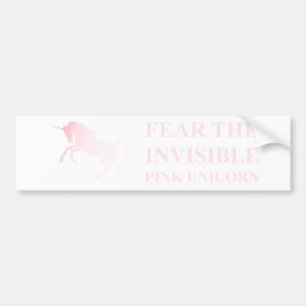 Onzichtbare Roze Unicorn Bumpersticker