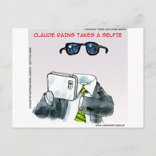 Onzichtbare Selfie Funny Briefkaart (Voorkant)