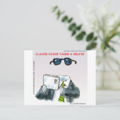 Onzichtbare Selfie Grappig Briefkaart (Staand voorkant)