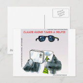 Onzichtbare Selfie Grappig Briefkaart (Voorkant / Achterkant)