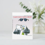 Onzichtbare Selfie Grappig Briefkaart (Staand voorkant)