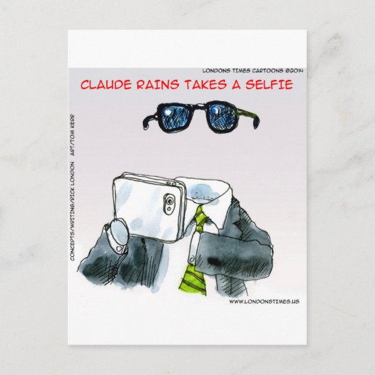 Onzichtbare Selfie Grappig Briefkaart (Voorkant)