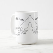 Onzichtbare Vibe Minimale Lijnkunstmok Koffiemok (Voorkant links)