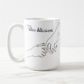 Onzichtbare Vibe Minimale Lijnkunstmok Koffiemok (Links)