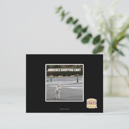 ONZICHTBARE WINKELWAGEN BRIEFKAART (Staand voorkant)