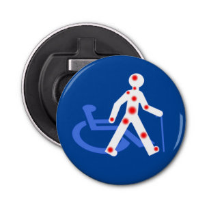 Onzichtbare/zichtbare handicap button flesopener