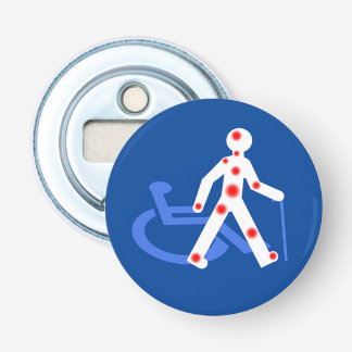 Onzichtbare/zichtbare handicap button flesopener