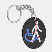 Onzichtbare/zichtbare handicap  sleutelhanger (Voorkant Links)