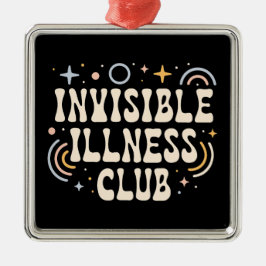 Onzichtbare ziekte club metalen ornament