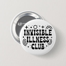 Onzichtbare ziekte club ronde button 5,7 cm