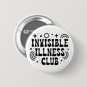 Onzichtbare ziekte club ronde button 5,7 cm