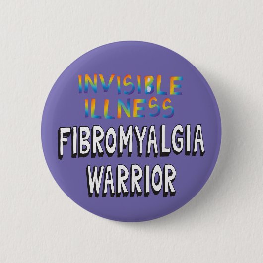 Onzichtbare ziekte Fibromyalgie Warrior-speldje Ronde Button 5,7 Cm (Voorkant)