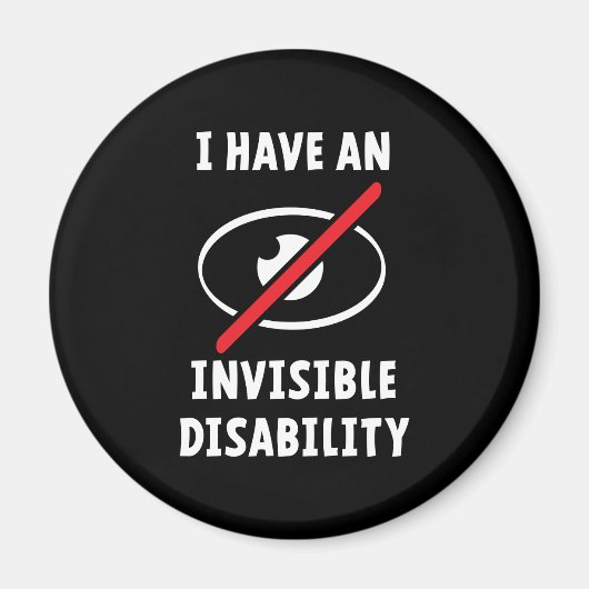 Onzichtbare ziekte, handicap. Onzichtbare. Magneet (Voorkant)