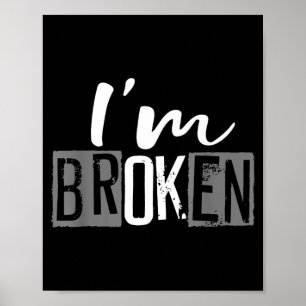 Onzichtbare ziekte kapot gebroken mannen vrouwen o poster