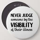 Onzichtbare ziekte ronde button 6,0 cm (Voorkant /achterkant)