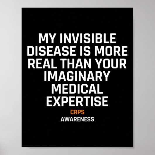 Onzichtbare ziekte RSD CRPS Awareness 1 Poster (Voorkant)