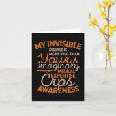 Onzichtbare ziekte RSD CRPS Awareness Kaart (Gele Bloem)