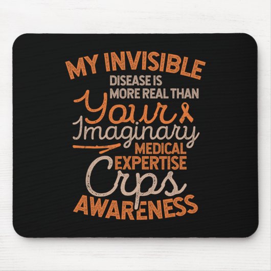 Onzichtbare ziekte RSD CRPS Awareness Muismat (Voorkant)