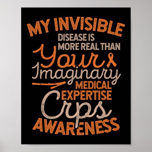 Onzichtbare ziekte RSD CRPS Awareness Poster (Voorkant)