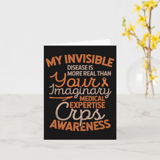 Onzichtbare ziekte RSD CRPS-bewustzijn Kaart (Gele Bloem)