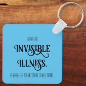 Onzichtbare ziekte sleutelhanger (Achterkant)