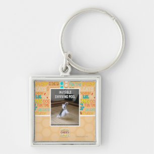 Onzichtbare zwembad sleutelhanger