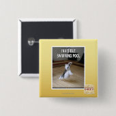 Onzichtbare zwembad vierkante button 5,1 cm (Voorkant /achterkant)