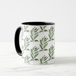 Onzorgvuldige twig in pastelkleuren op wit. mok