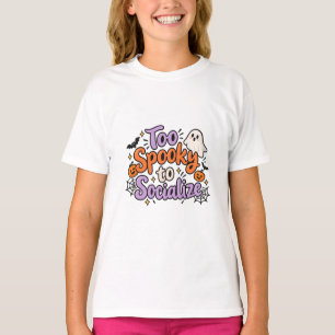 Oo griezelig om te socializen Leuke Halloween ontw T-shirt