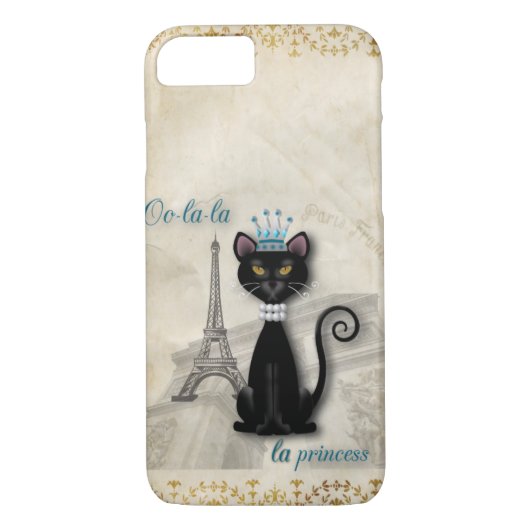 Oo-la-Franse Kat Princess Case-Mate iPhone Case (Achterkant)