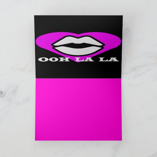 OO La La design roze en zwart schoonheidsthema Fra Kaart (Binnen)