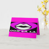 OO La La design roze en zwart schoonheidsthema Fra Kaart (Gele Bloem)