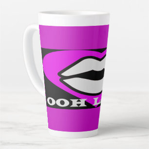 OO La La design roze en zwart schoonheidsthema Fra Latte Mok