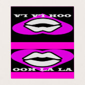 OO La La design roze en zwart schoonheidsthema Fra Visitekaartje (Buitenkant ongevouwen)