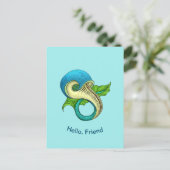 Oodd Fish Briefkaart (Staand voorkant)