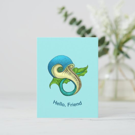 Oodd Fish Briefkaart (Staand voorkant)