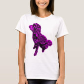 Oodle Spoodle Pink Black Woodcut T-shirt (Voorkant)