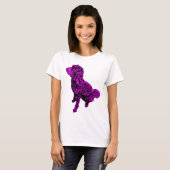 Oodle Spoodle Pink Black Woodcut T-shirt (Voorkant volledig)