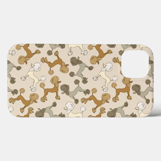 "Oodles of Poodles" Franse poedie iPhone Case (Achterkant (horizontaal))