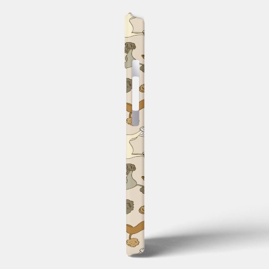 "Oodles of Poodles" Franse poedie iPhone Case (Achterkant / Links)