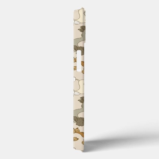 "Oodles of Poodles" Franse poedie iPhone Case (Achterkant / Rechts)