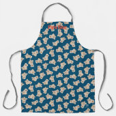 Oodles poedels (wit op blauw) schort (Voorkant)